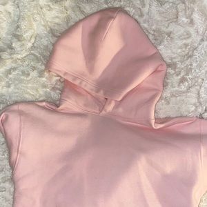 Aritzia TNA Cozy Fleece pink hoodie